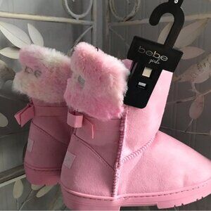 BEBE SZ 12 Toddler CUTE FLUFFY MULTI COLOR WINTER SHEARLING BOOTS NEW NO BOX